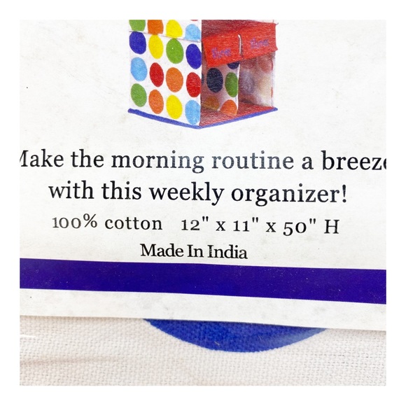 Kids Closet weekly clothes Organizer by buckhead betties Polkadot Colorful NEW - Picture 2 of 10